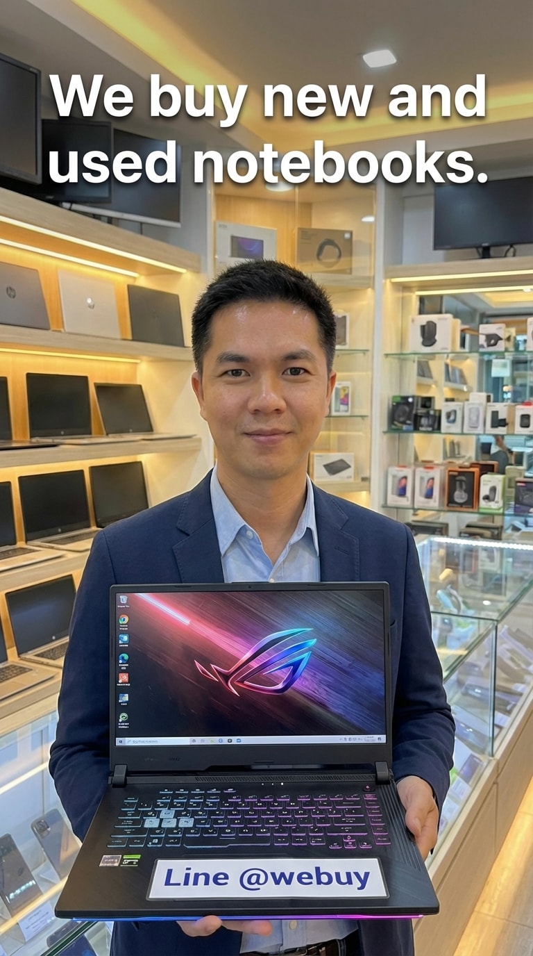 WEBUY HUB - รับซื้ออุปกรณ์ไอที โน๊ตบุ๊ค MacBook iPhone